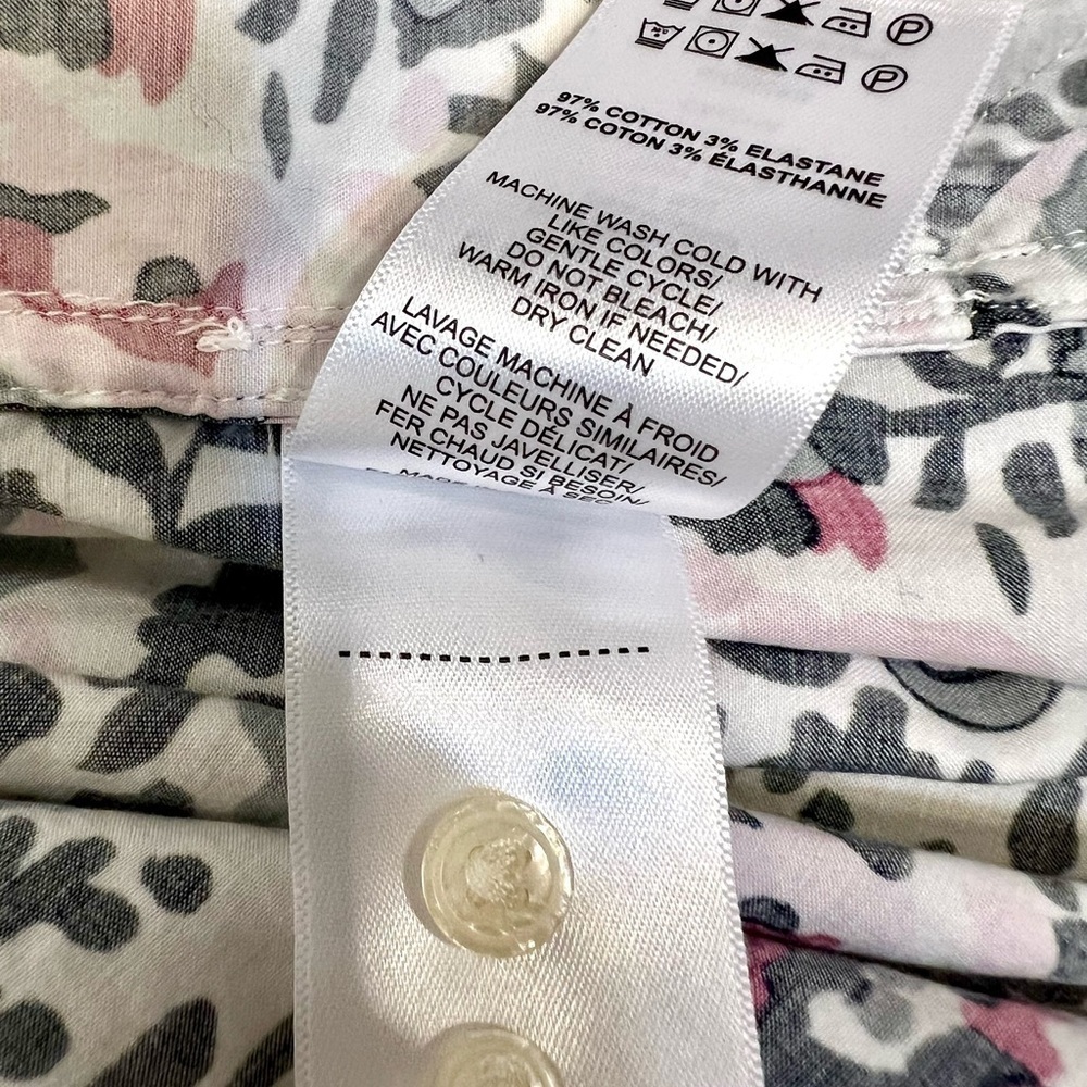 UNTUCKit Lisa Stretch Cotton floral Shirt Dress Size 4 Tie Waist Cocktail pocket - Picture 13 of 15